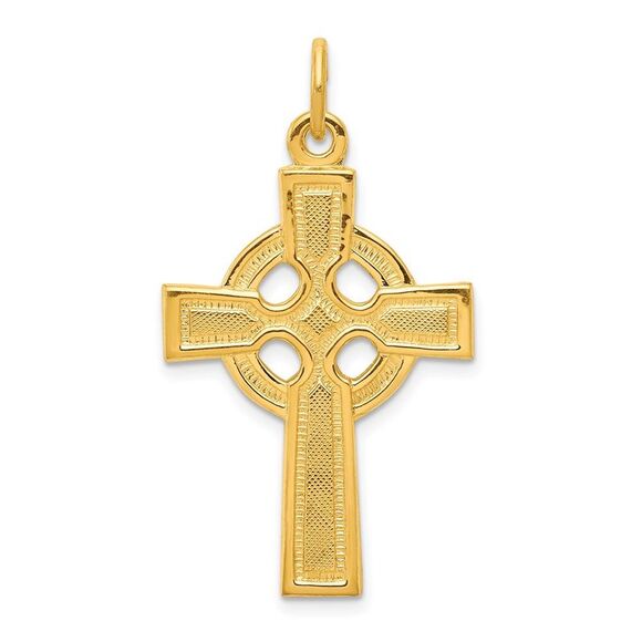 Kazi Luxury Sterling Silver & 24k Gold -plated Celtic Cross Pendant